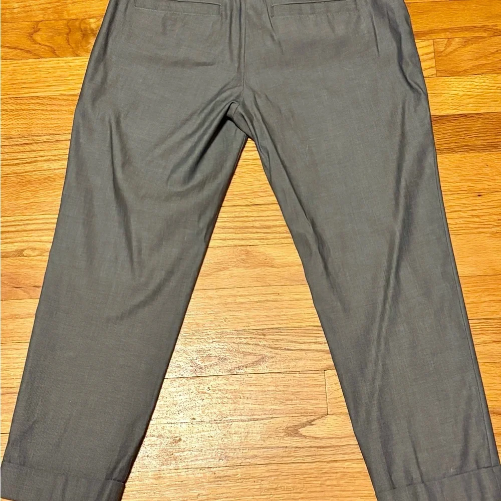 Banana Republic The Martin Fit Gray Cropped Cuffed Pants Size 2P